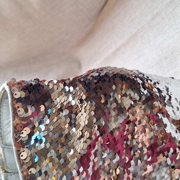 STEVE MADDEN, two tone sequenced shiney ankle boot, W6 - Picture 8 of 8